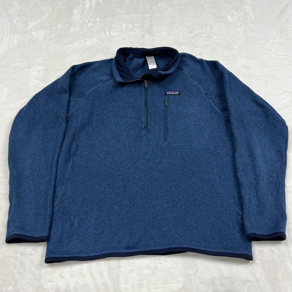 Patagonia Better Sweater Pullover Mens M Blue 1/4 Zip Fleece Jacket 25527